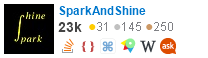 profile for sparkandshine on Stack Exchange, a network of free, community-driven Q&A sites